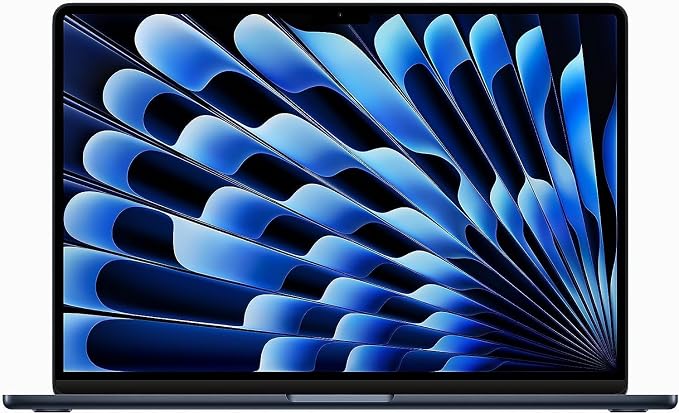 2023 Apple MacBook Air with Apple M2 Chip with 8-Core CPU/10-Core GPU (15-inch, 16GB RAM, 1TB SSD Storage) (QWERTY English) Midnight（Refurbished）